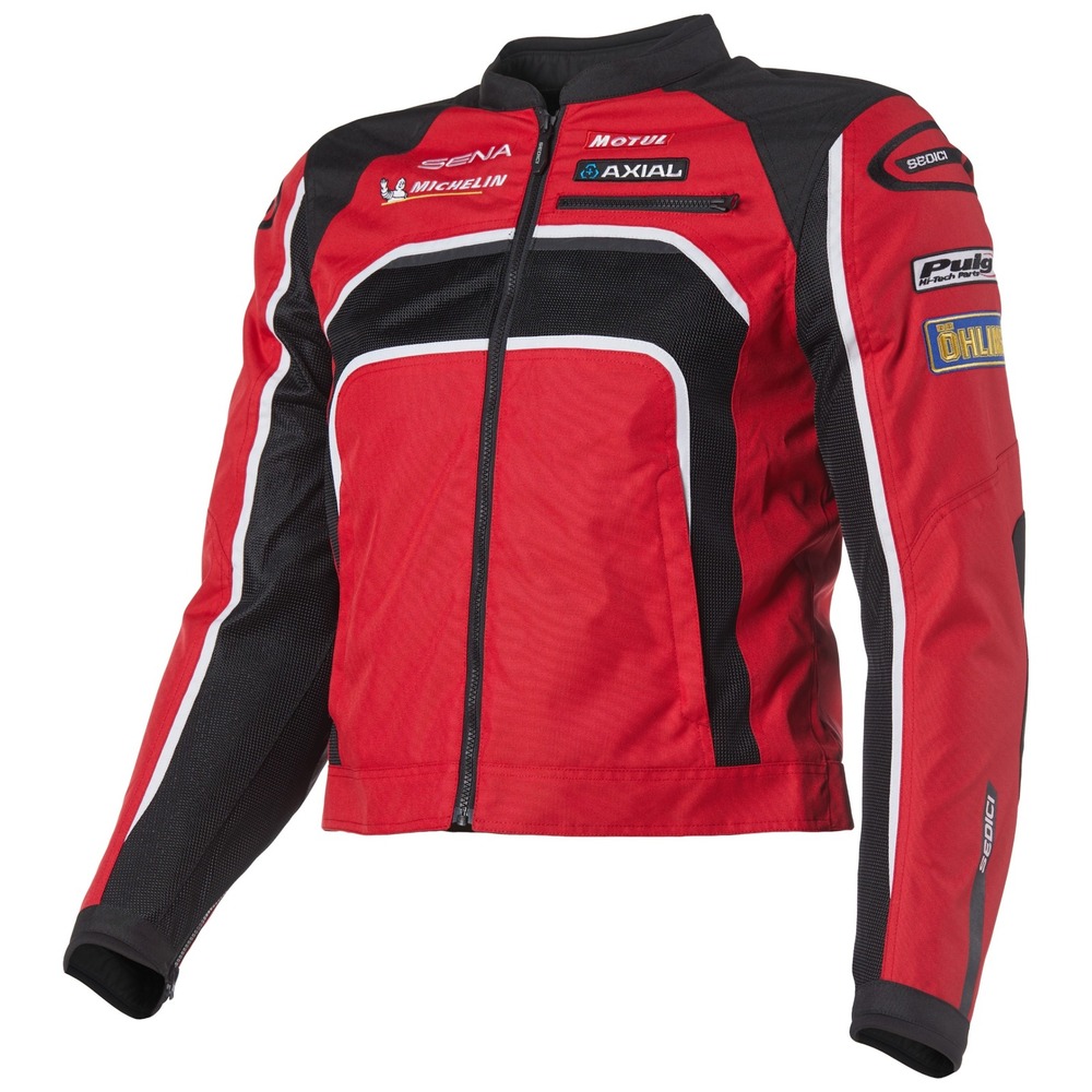 Sedici Red Black Motorcycle Podio Jacket Trackside‎ Motocross Racing 2XL